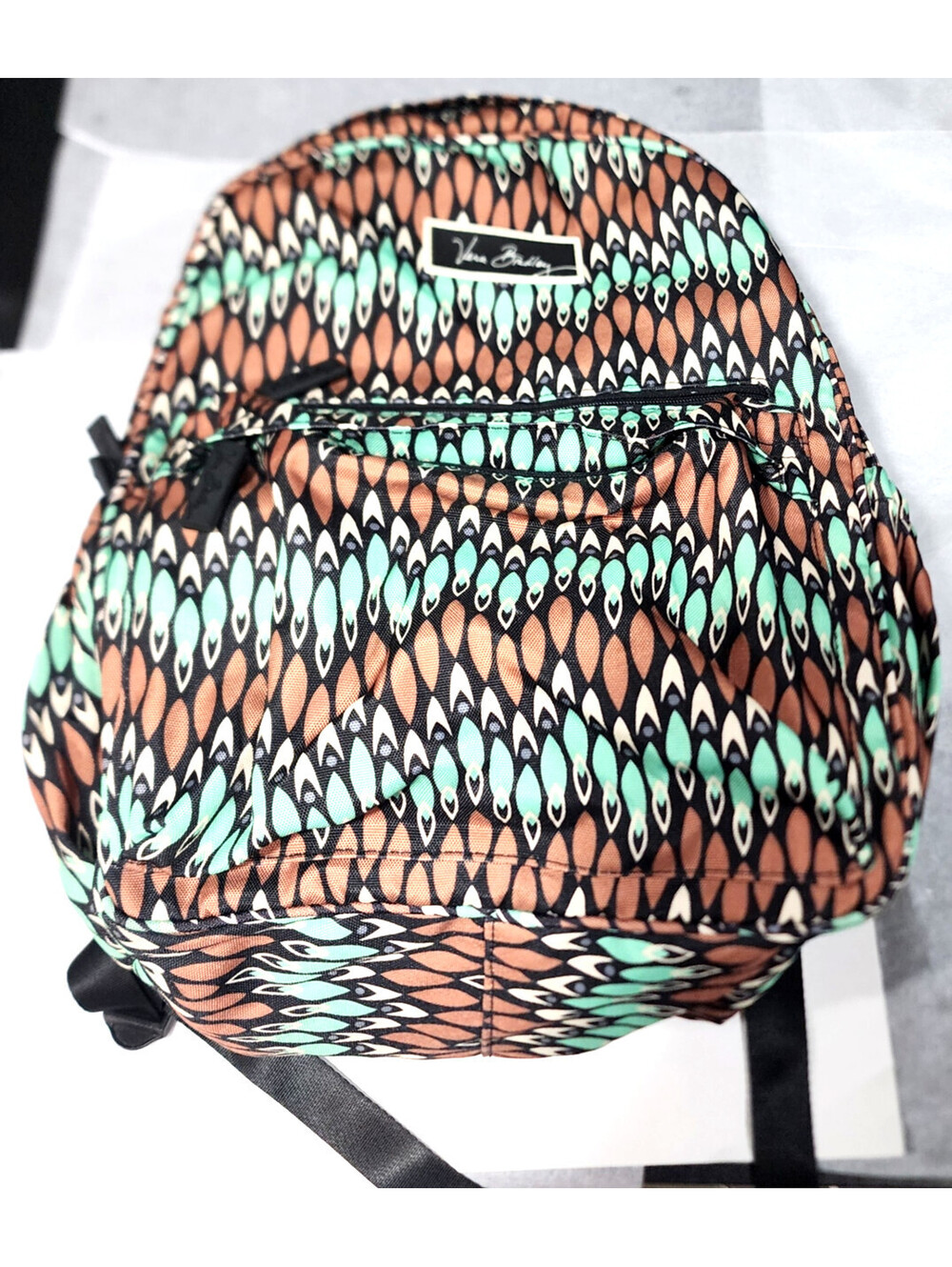 Vera Bradley Lighten Up Just Right Backpack Sierra Stream Mint Teal Travel